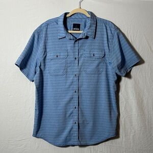 Prana Sky Blue Casual Button-Down Shirt